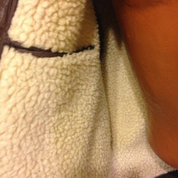 Vintage Members Only Leather Bomber Jacket Mens 42 Sherpa Lining - Picture 6 of 10